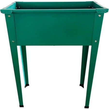 ALMO FULFILLMENT SERVICES LLC Hanover Galvanized Steel Raised Planter Bed with Legs, 12"D x 24"W x 31"H, Green HANRSGB-1GRN